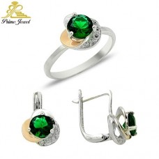 Altın +Gümüş Zirkon Taşlı Set